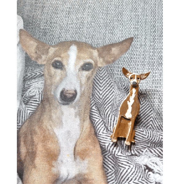 gold podenco necklace, custom podenco present, pet loss jewellery, custom pet present