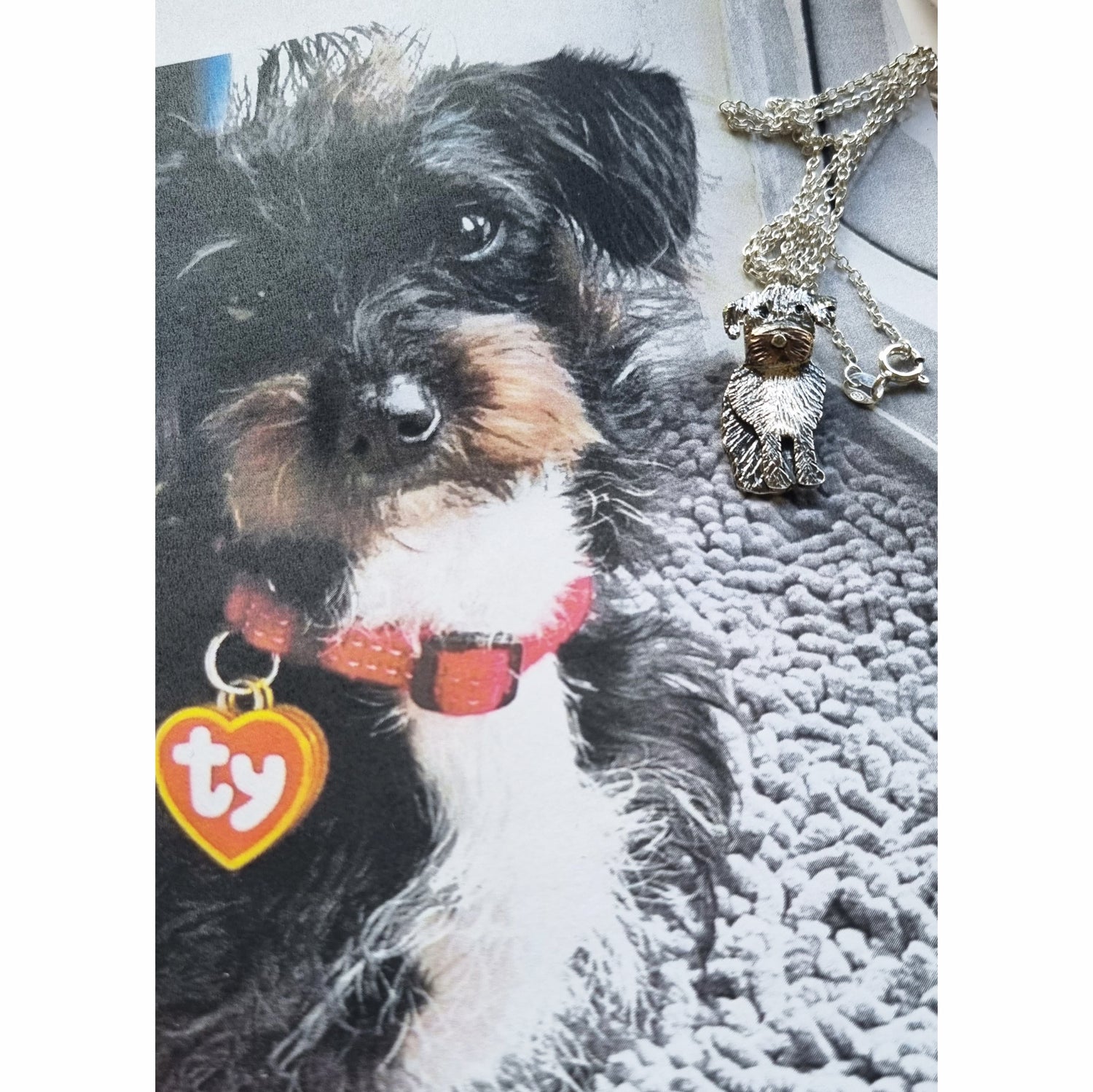 custom jackapoo necklace, jackapoo jewellery, custom dog jewellery, personalised dog necklace